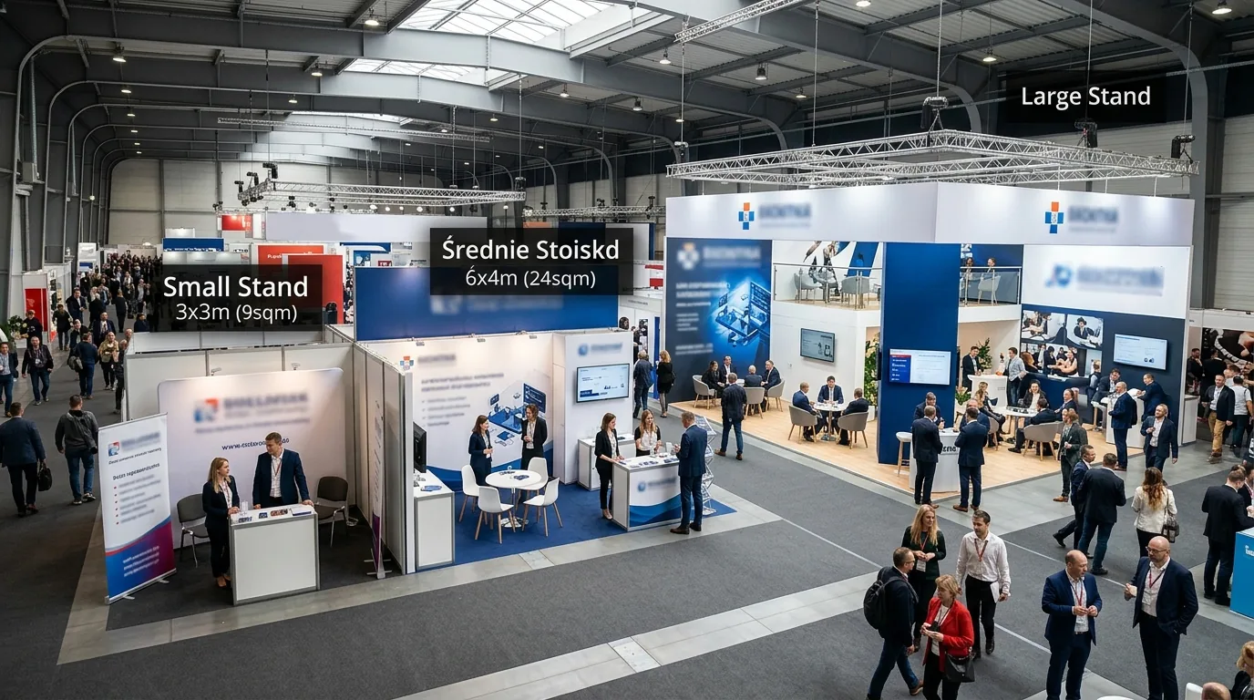 Różnice cenowe między stoiskami małymi, średnimi i dużymi